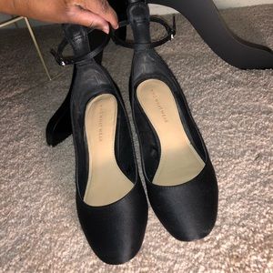 🖤Who What Wear Satin Ankle-strap Block Heel